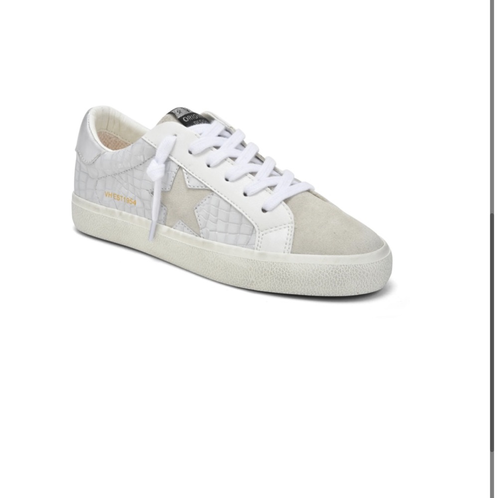 Edge light grey croco vintage havana sneaker